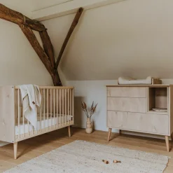 Quax Lit bébé évolutif Cocoon Natural Oak (140 x 70 cm)