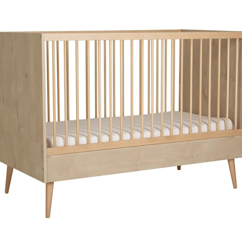 Quax Lit bébé évolutif Cocoon Natural Oak (140 x 70 cm)