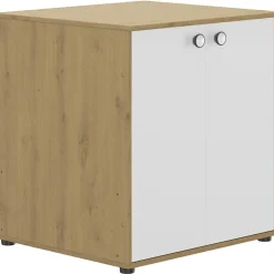 Galipette Lit bébé évolutif en lit junior Arthur imitation chêne (60 x 120 cm)