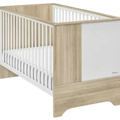 New Lit bébé évolutif en lit junior Sacha chêne du bocage (70 x 140 cm) Lit Évolutif