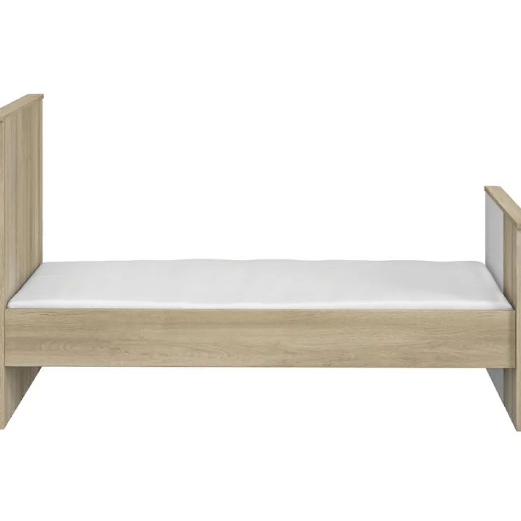 New Lit bébé évolutif en lit junior Sacha chêne du bocage (70 x 140 cm) Lit Évolutif