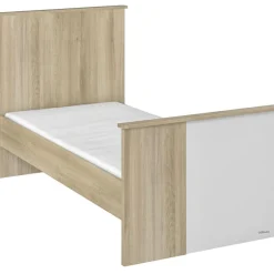 New Lit bébé évolutif en lit junior Sacha chêne du bocage (70 x 140 cm) Lit Évolutif