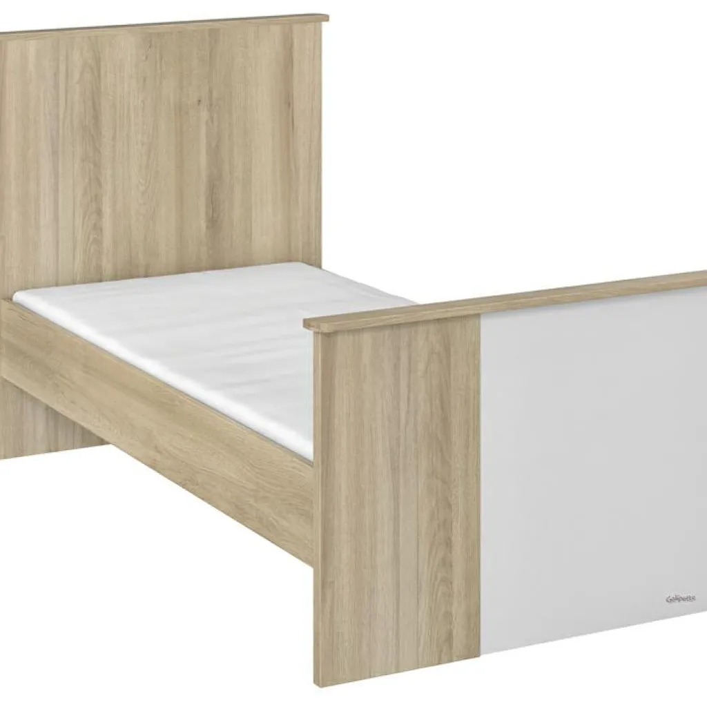 New Lit bébé évolutif en lit junior Sacha chêne du bocage (70 x 140 cm) Lit Évolutif