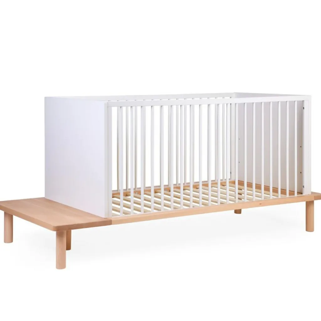 Childhome Lit bébé évolutif Evobed écru naturel (70 x 140 cm)