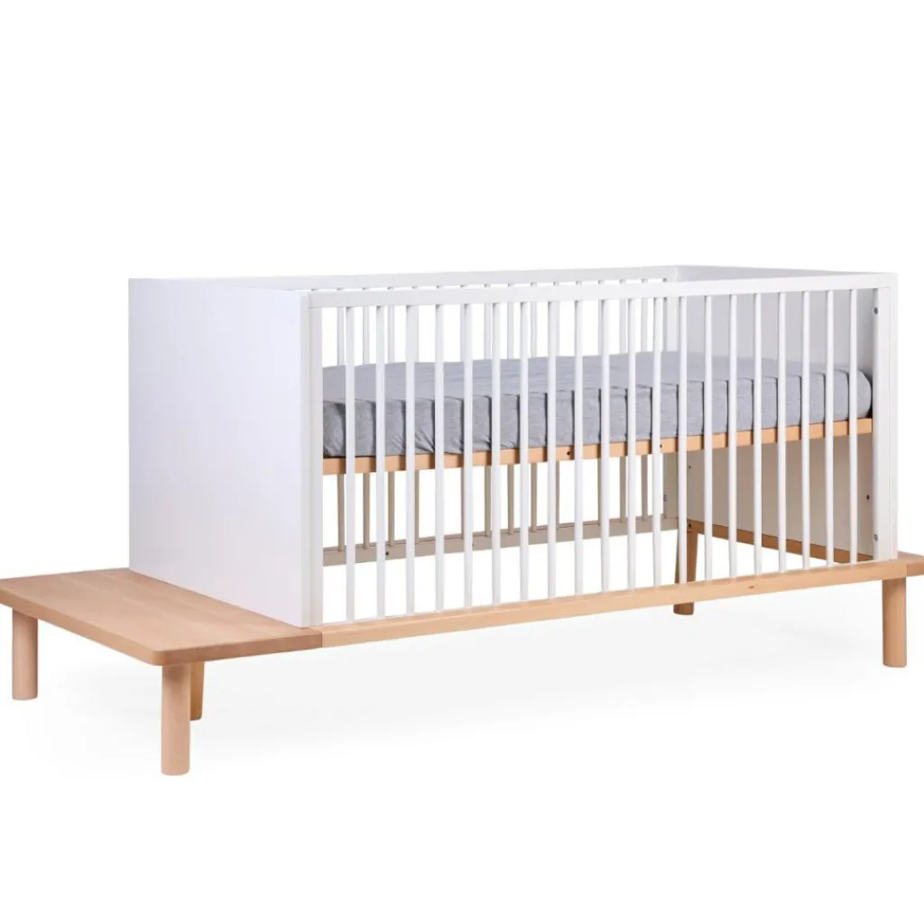 Childhome Lit bébé évolutif Evobed écru naturel (70 x 140 cm)