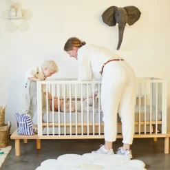 Childhome Lit bébé évolutif Evobed écru naturel (70 x 140 cm)