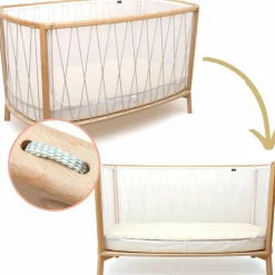 Charlie Crane Lit bébé évolutif Kimi Mousse V2 Lichen (60 x 120 cm)