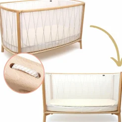 Charlie Crane Lit bébé évolutif Kimi Organic V2 Desert (60 x 120 cm)