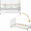 Quax Lit bébé évolutif Loft White (140 x 70 cm)