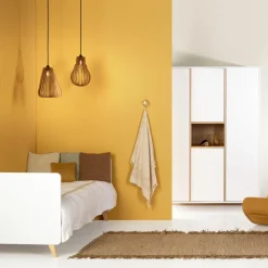 Quax Lit bébé évolutif Loft White (140 x 70 cm)