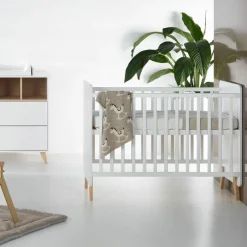 Quax Lit bébé évolutif Loft White (140 x 70 cm)