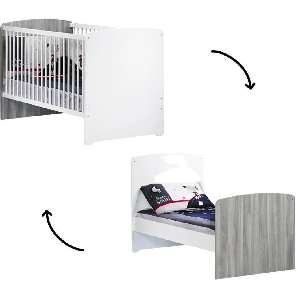 Outlet Lit bébé évolutif New Nao Little Big Bed (70 x 140 cm) Lit Évolutif