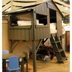 Lit cabane enfant finition laquée (coloris au choix) Lit Cabane