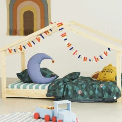 Mathy by bols Lit cabane Star Light 1 finition bois brut (90 x 200 cm)