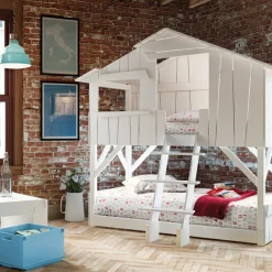 Best Lit cabane superposé finition laquée (coloris au choix) Lit Cabane