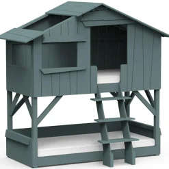 Best Lit cabane superposé finition laquée (coloris au choix) Lit Cabane