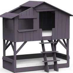 Best Lit cabane superposé finition laquée (coloris au choix) Lit Cabane