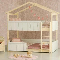 Mathy by bols Lit cabane superposé Star Light 2 finition laquée (coloris au choix)