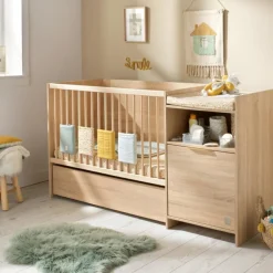 Sauthon mobilier Lit combiné évolutif Azur (60 x 120 cm)