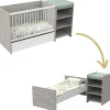 Baby Price Lit combiné évolutif Up chêne Silex (60 x 120 cm)