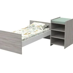 Baby Price Lit combiné évolutif Up chêne Silex (60 x 120 cm)