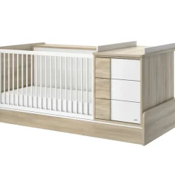 Clearance Lit compact évolutif Sacha chêne du bocage sans tiroir (70 x 140 cm) Lit Évolutif