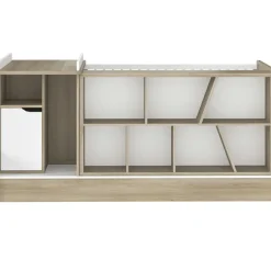 Clearance Lit compact évolutif Sacha chêne du bocage sans tiroir (70 x 140 cm) Lit Évolutif