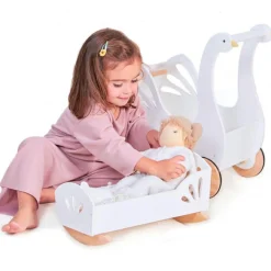 Outlet Lit de poupée à bascule cygne Accessoires Poupée