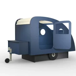 Mathy by bols Lit enfant caravane avec coffre + timon finition laquée (coloris au choix)