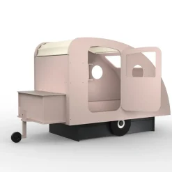 Mathy by bols Lit enfant caravane avec coffre + timon finition laquée (coloris au choix)