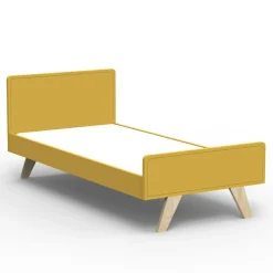 New Lit junior Madavin avec pieds en bouleau coloris au choix (90 x 200 cm) Lit Junior