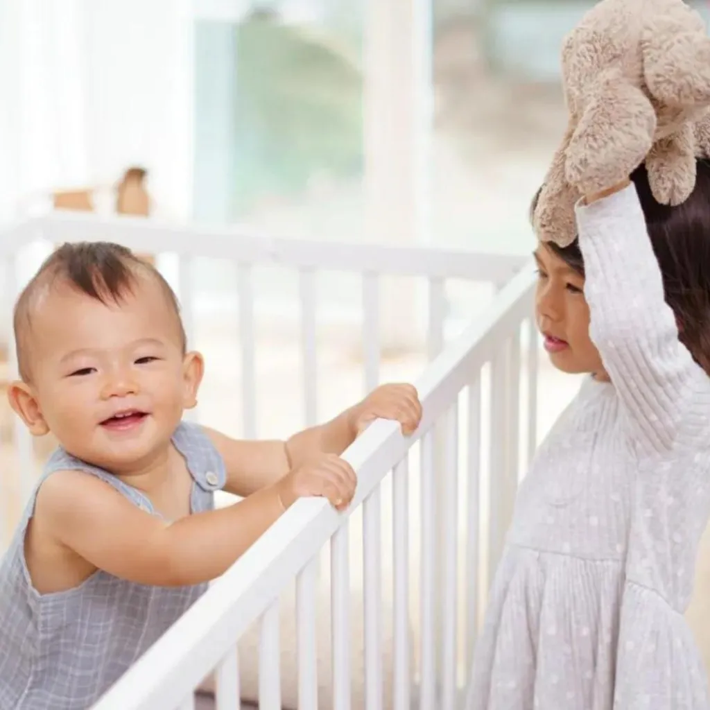 New Lit pliant en bois Mayla Blanc (60 x 120 cm) Lit À Barreaux