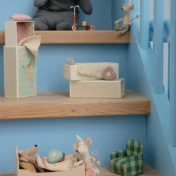 Maileg Lit Souris Blanc cassé