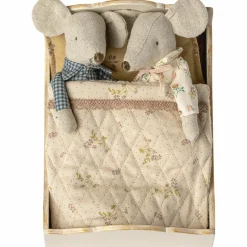 Maileg Lit Souris Blanc cassé