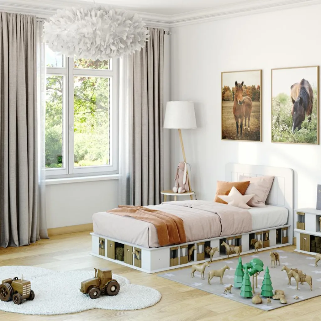 Clearance Lit stable 2 côtés finition laquée (coloris au choix) Lit Junior