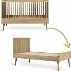 Discount Lit évolutif Flow Honey Ash (140 x 70 cm) Lit Évolutif