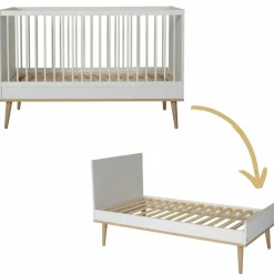 New Lit évolutif Flow White-Oak (140 x 70 cm) Lit Évolutif