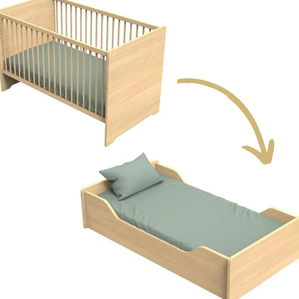 Sauthon mobilier Lit évolutif Little big bed Cannelle (70 x 140 cm)
