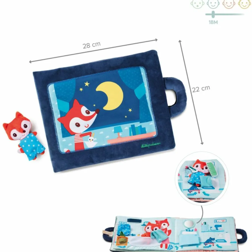 Lilliputiens Livre bébé d'activités Bonsoir Petit Renard