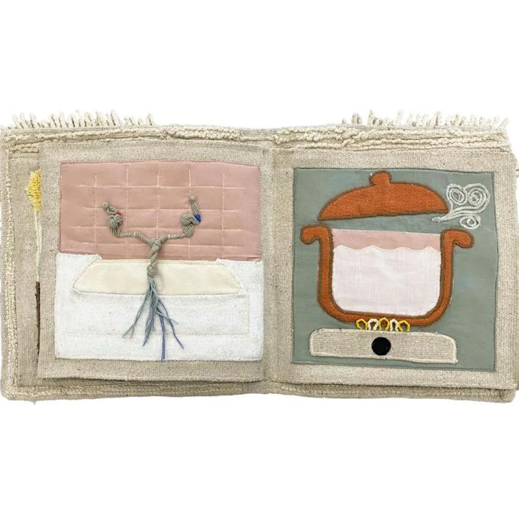 Lorena Canals Livre bébé en coton Cool kids eat healthy x Oli & Carol (30 x 27 cm)