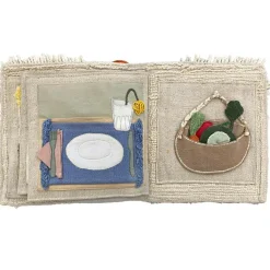 Lorena Canals Livre bébé en coton Cool kids eat healthy x Oli & Carol (30 x 27 cm)