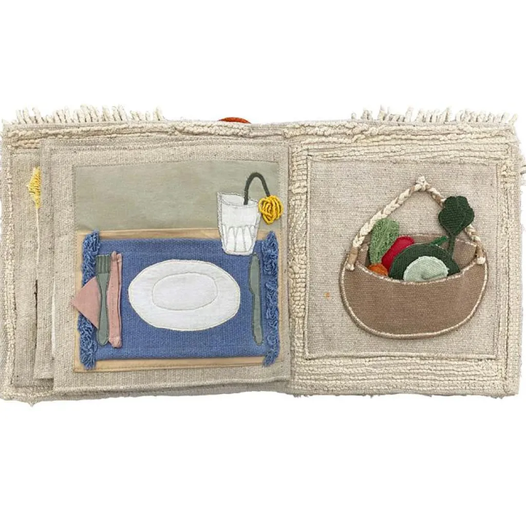 Lorena Canals Livre bébé en coton Cool kids eat healthy x Oli & Carol (30 x 27 cm)