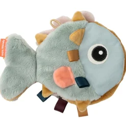 Done by Deer Livre bébé en tissu poisson vert d'eau Sea friends