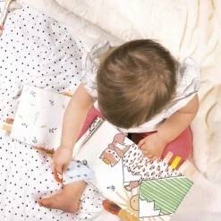 New Livre bébé Le lionceau curieux Livre Bébé En Tissu