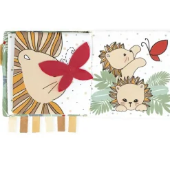 New Livre bébé Le lionceau curieux Livre Bébé En Tissu