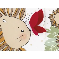 New Livre bébé Le lionceau curieux Livre Bébé En Tissu