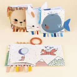 New Livre bébé Le lionceau curieux Livre Bébé En Tissu