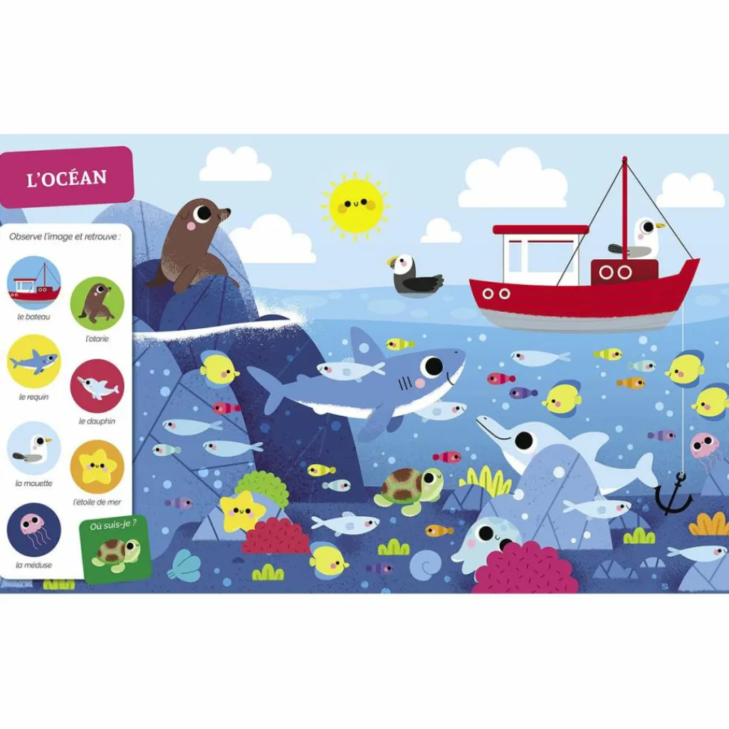 Livre Cherche et trouve des tout-petits - Tous à l'eau ! Livre D'Activités