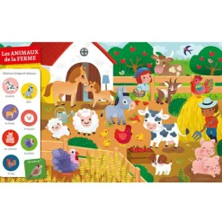 Auzou Editions Livre Cherche et trouve des tout-petits - Chez les animaux