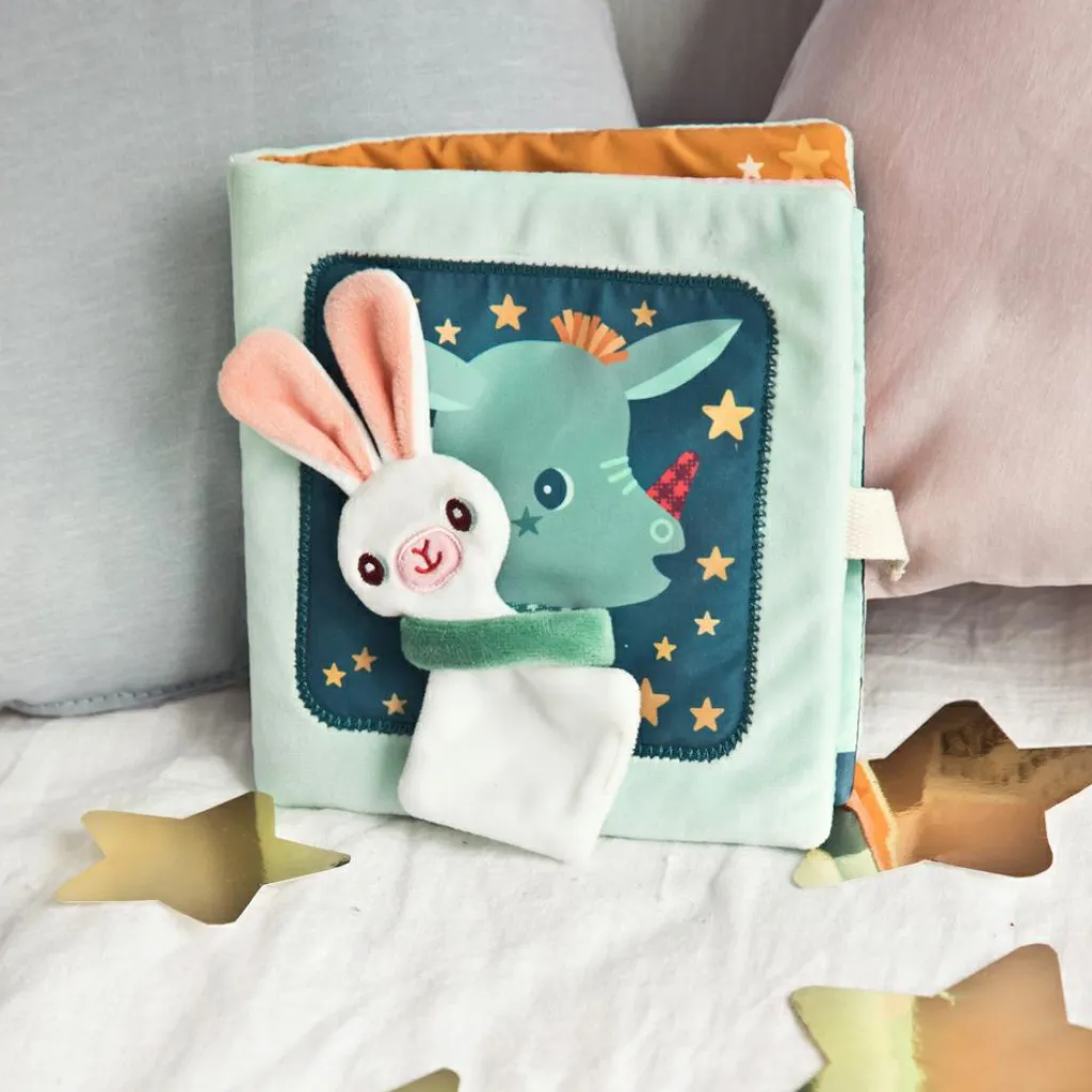 Lilliputiens Livre d'activités en tissu Joe et son doudou